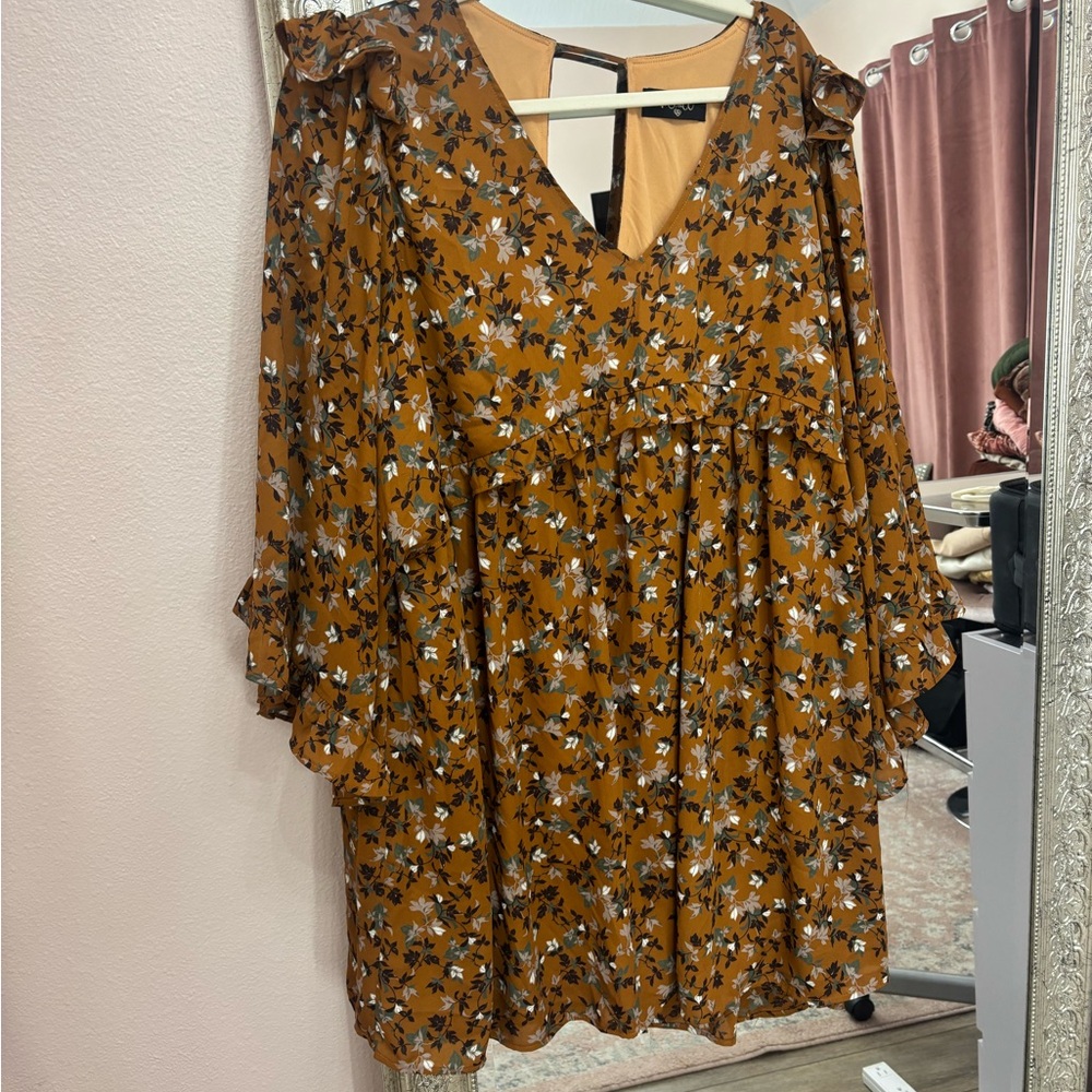 Floral Brown Women's Tunic